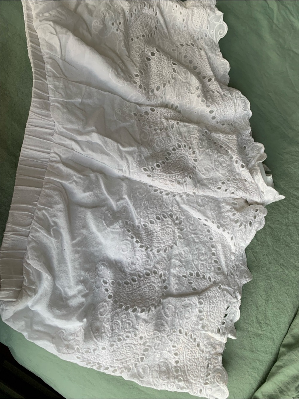 White Eyelet Lace Women's Shorts